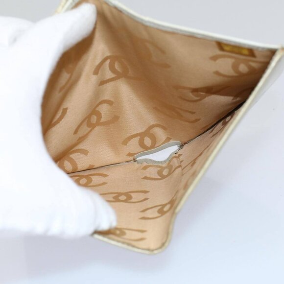 CHANEL Wallet Caviar Skin Silver CC Auth bs9534 - Picture 10 of 15